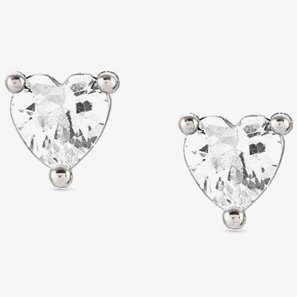 NN F, SENTIMENTAL BRINCOS, PRATA 925, CORAÇÃO (PRATEADO) (0,8gr)