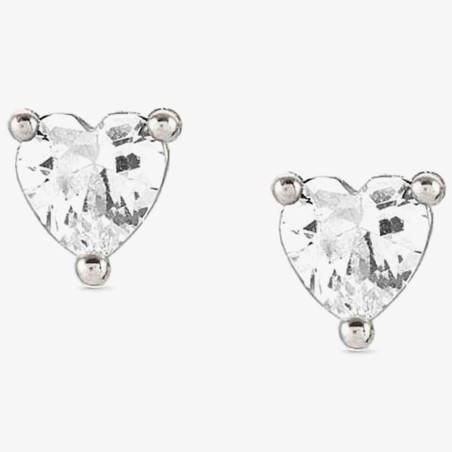 NN F, SENTIMENTAL BRINCOS, PRATA 925, CORAÇÃO (PRATEADO) (0,8gr)