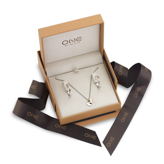 Box One Crazy Heart Joia Colar Brincos