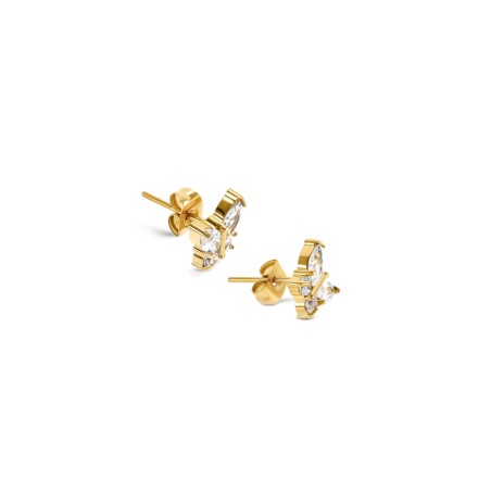 Brincos One Butterfly Crystal Gold OJBE03G