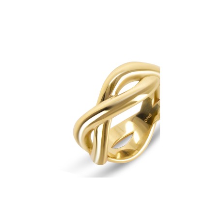 Anel One Senhora Infinity Crossed Gold  OJIFR01G