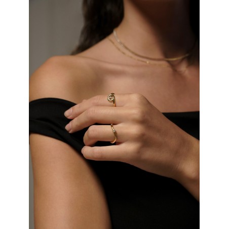 Anel One Infinity Solitaire Gold OJIFR02G