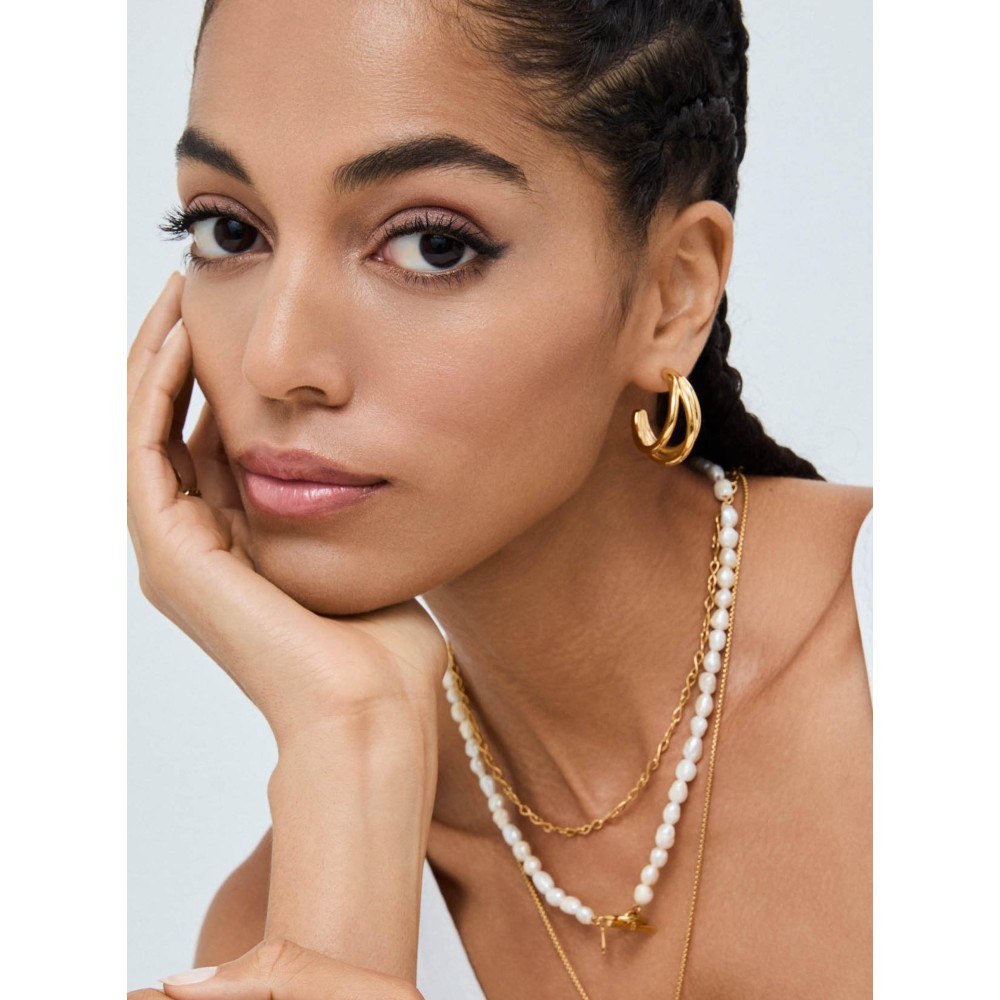 Brincos One Luminous Triple Gold OJLE02G