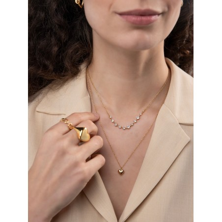 Colar One Neckmess Heart Gold OJNN28G