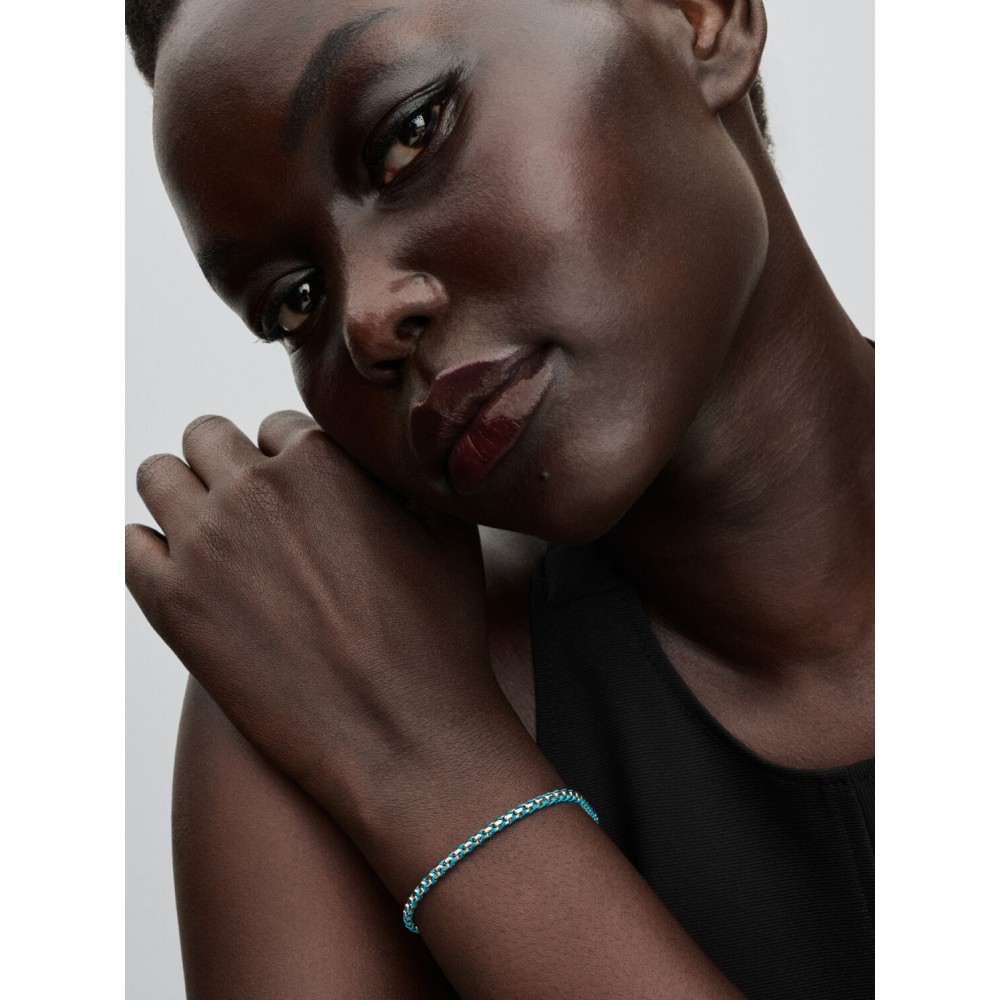 Pulseira Malha Snake Cordão Azul 593816C01