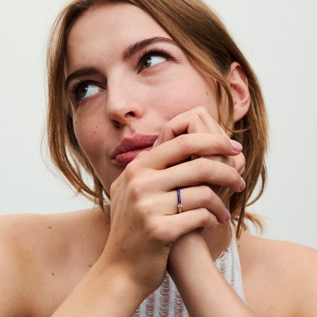 Anel Pandora Pavé Azul 162528C01-52