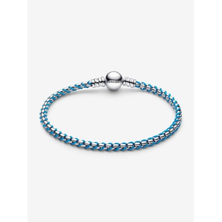 Pulseira Malha Snake Cordão Azul 593816C01
