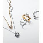 Anel Pandora Shine Double Band Heart 163100C01