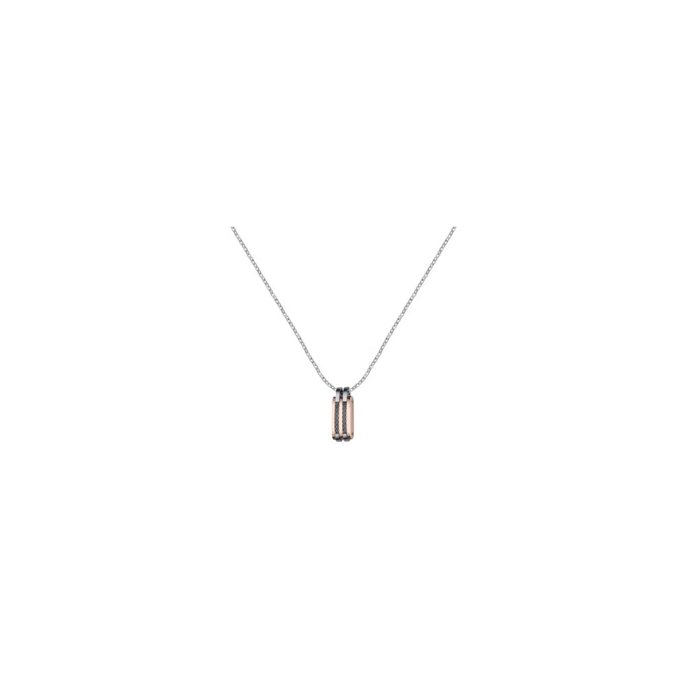 PENDENTE,SECTOR,BASIC,PRATE.C/PLACA ROSE GOLD,60CM