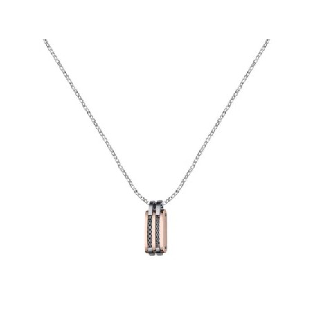 PENDENTE,SECTOR,BASIC,PRATE.C/PLACA ROSE GOLD,60CM