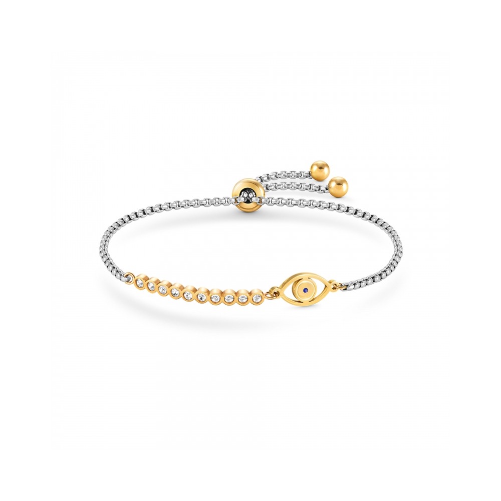 MILLELUCI PULSEIRA, AÇO, OLHO GREGO, DOURADO 028013/056