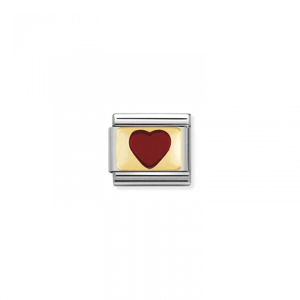 NOMINATION CHARM LINK CLASSIC CORAÇÃO VERMELHO