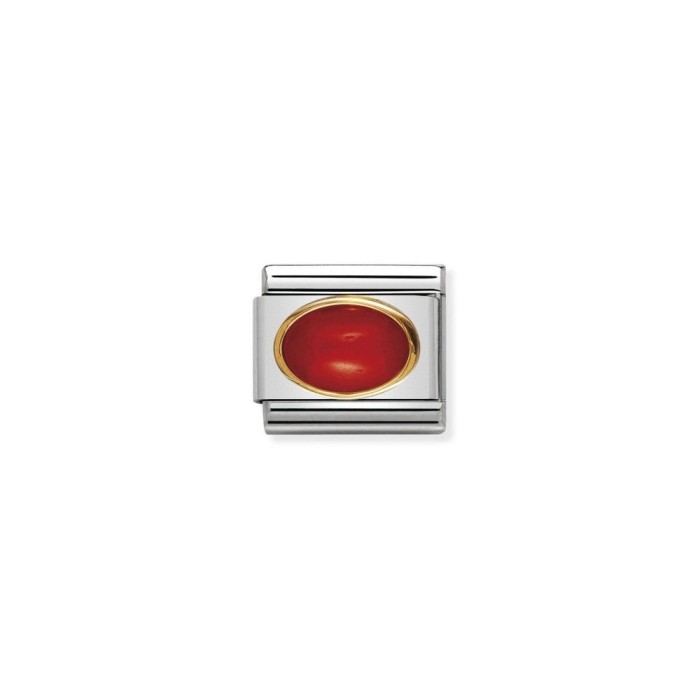 NOMINATION CHARM LINK CLASSIC CORAL VERMELHO