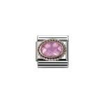 NOMINATION CHARM LINK CLASSIC PEDRA OVAL ROSA