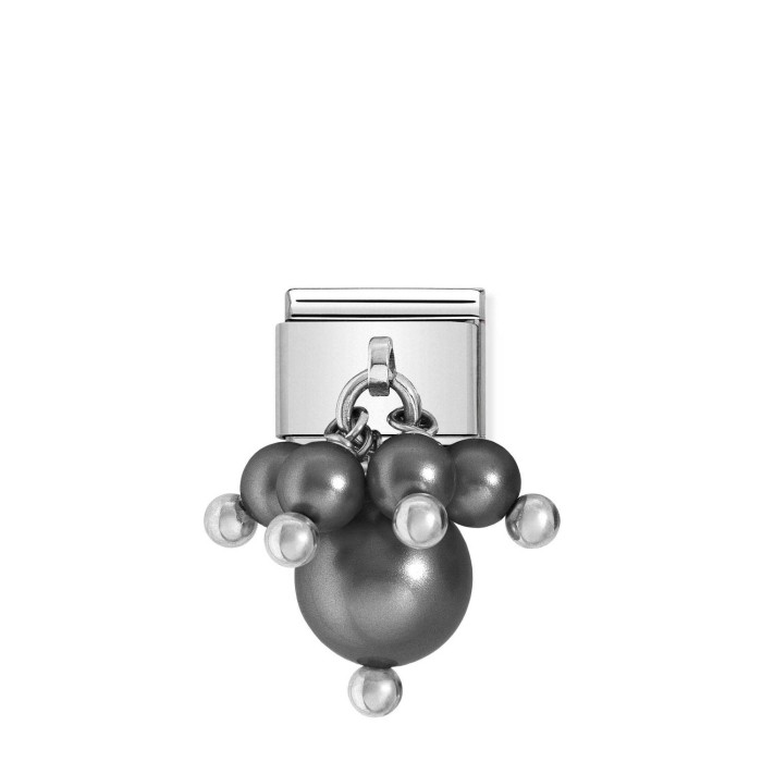 NOMINATION CHARM LINK CLASSIC PÉROLAS PRETAS