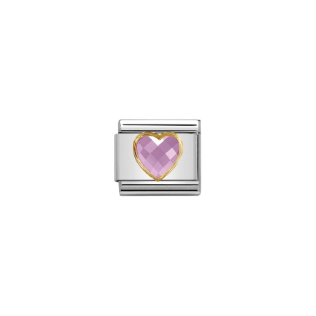 NOMINATION CHARM LINK CLASSIC CORAÇÃO ROSA