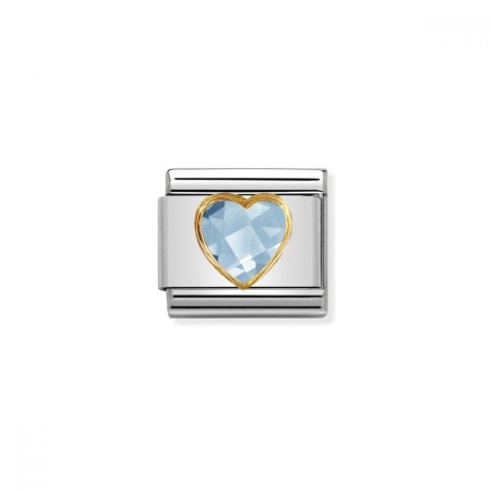 NOMINATION CHARM LINK CORAÇÃO AZUL