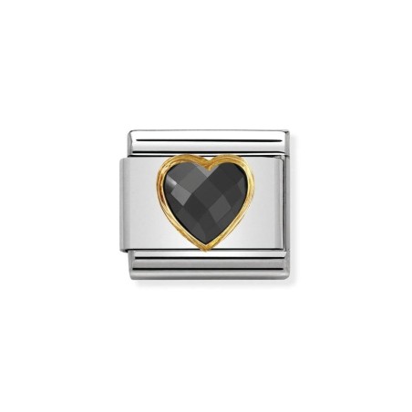 NOMINATION CHARM LINK CLASSIC CORAÇÃO PRETO