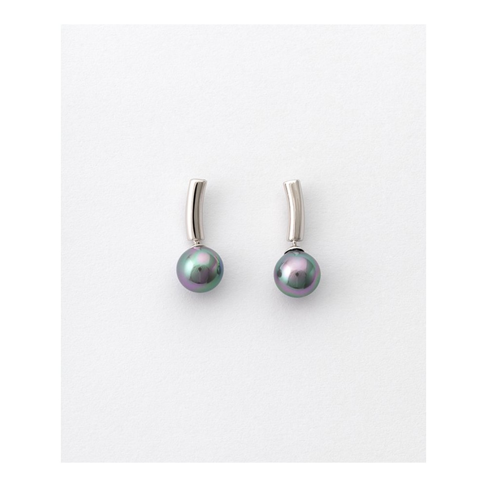 BRINCOS, MAJORICA, ESPIGA, 8MM, PRATA 925, 1,71GR