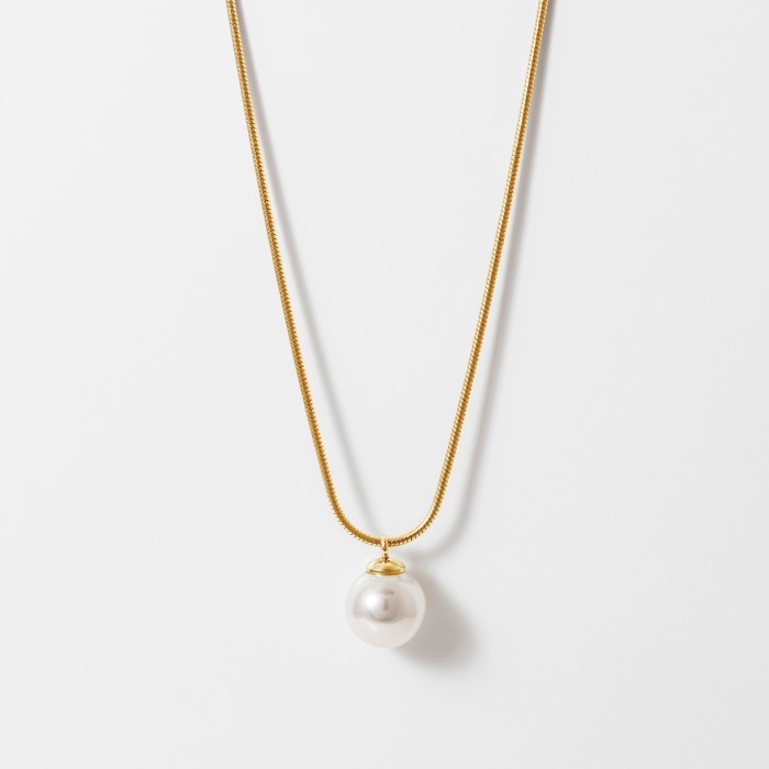 COLAR, MAJORICA, NUADA, 10MM, PRATA DOURADA 925, 5,66GR