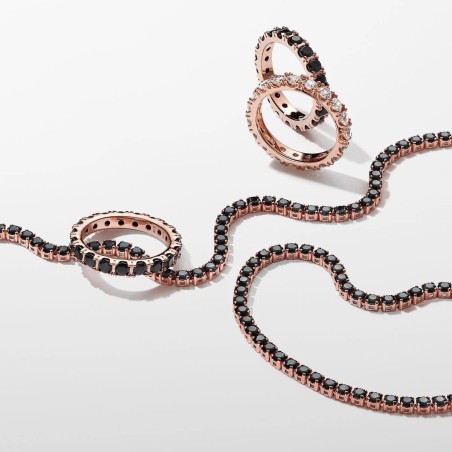 Anel Pandora Black Sparkling Row Eternity 180050C02-54