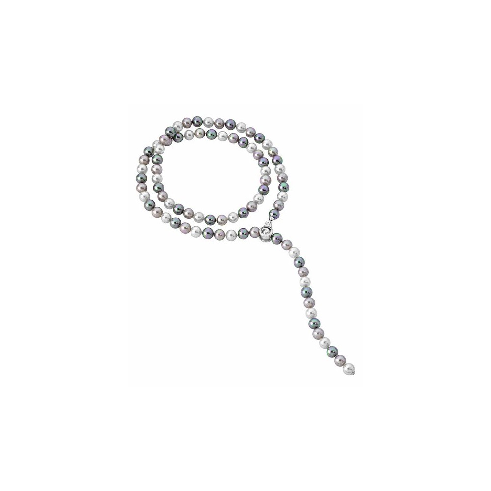 COLAR, MAJORICA, CLIP CLASP, PRATA 925, 4,38GR