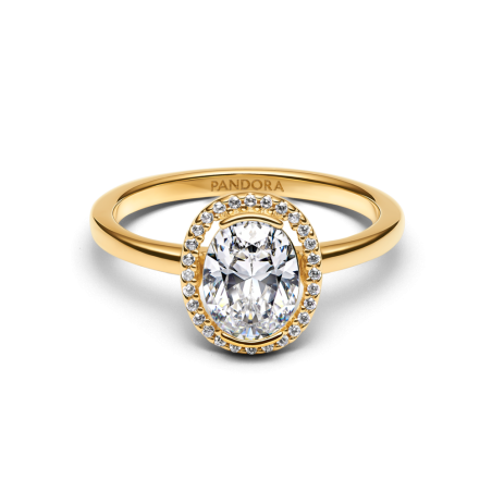 Anel Auréola Oval Cintilante