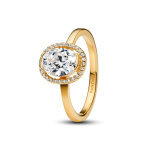 Anel Auréola Oval Cintilante