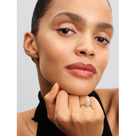 Anel Auréola Oval Cintilante