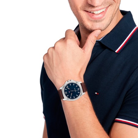 THW JASON SS BLUE/BRW LEATHER