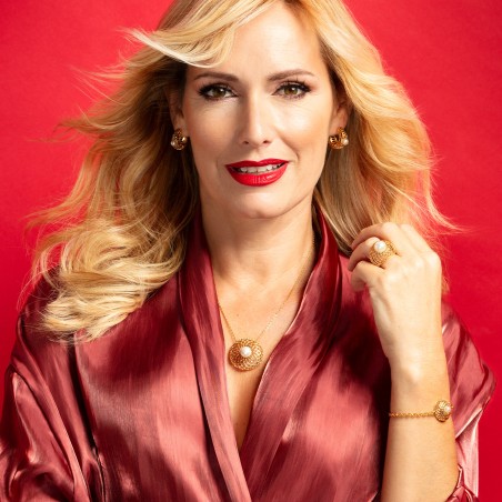 COLAR, MAJORICA, ETNA, 10MM, PRATA DOURADA 925, 9,35GR