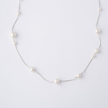 COLAR MAJORICA DANGL 4/8 MM PRATEADO 17288.01.2.N40.530