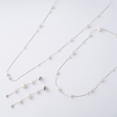 COLAR MAJORICA  DANGLE PRATEADO 90CM COMP 17290.01.2.N90.531