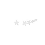 BRINCOS UNIKE MIX & MATCH ASYMMETRIC STAR SILVER
