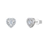 BRINCOS UNIKE SOLITAIRE HEART SILVER UK.BR.1204.0205