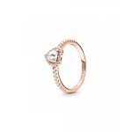 Anel Rose Sparkling Elevated Heart