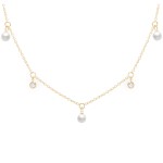 COLAR UNIKE MULTIPLE PEARLS GOLD