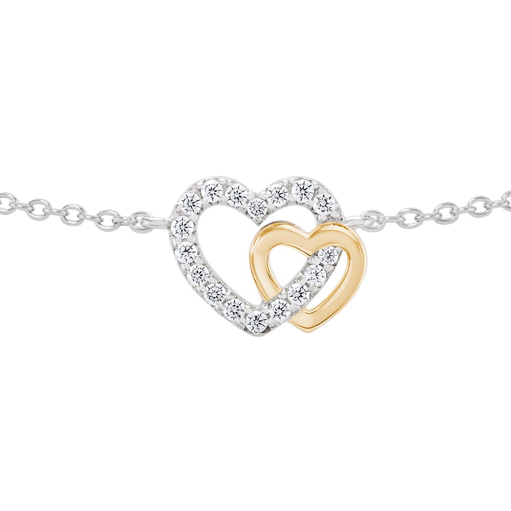 Pulseira Unike Classy Two Hearts Gold UK.PU.1204.0055