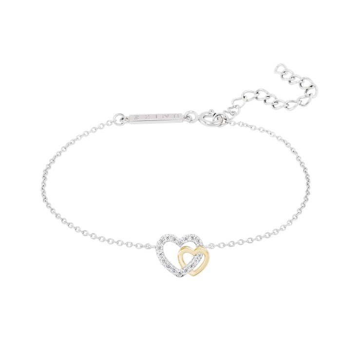 Pulseira Unike Classy Two Hearts Gold UK.PU.1204.0055