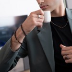 Pulseira Prata Albert M (olho tigre terra) WSOX00477.TG_F