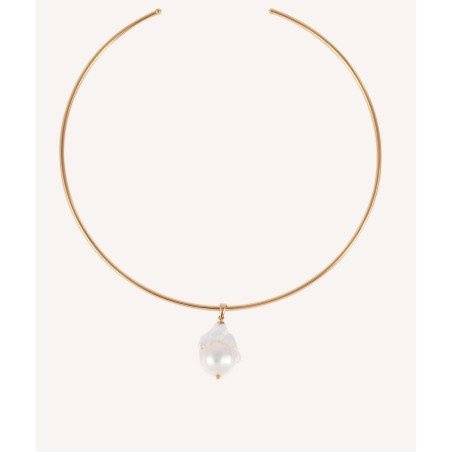 Colar Bronze Com Pérola banho ouro 18Kt X97028