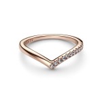 Anel Pandora Rose Timeless Wish Half Sparkling 14kt- plated 182394c01