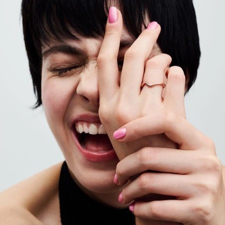 Anel Pandora Polido Onda 183095C00-56