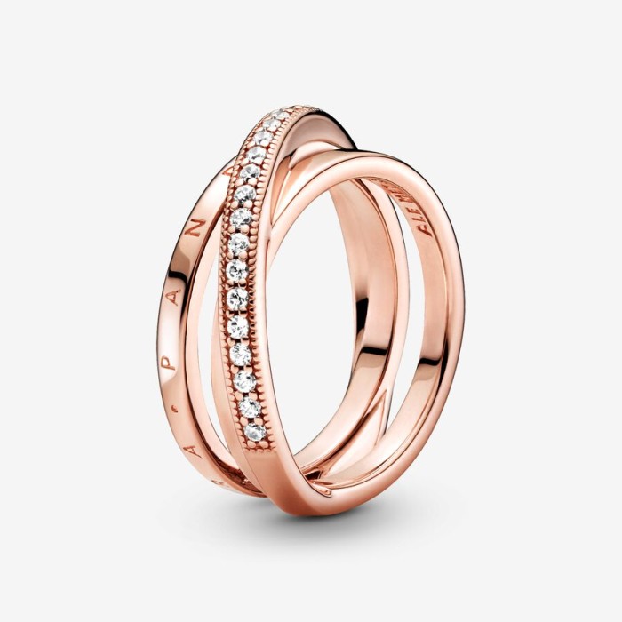Pandora Anel Triplo Cruzado Pavé 189057C01