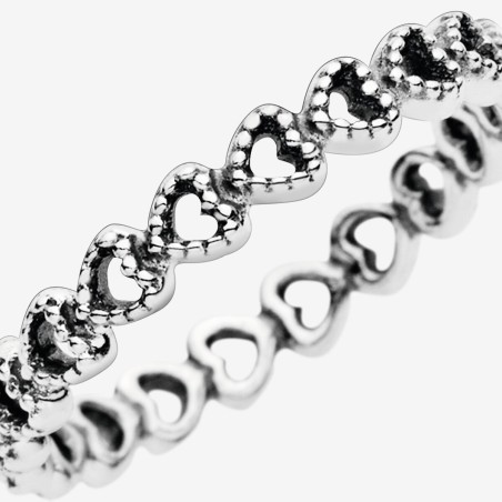 Pandora Anel Arco de Corações 190980