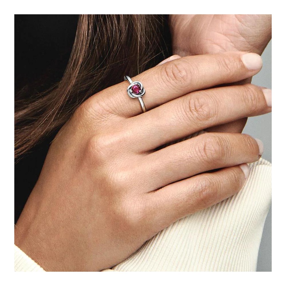 Anel Pandora Círculo Eternidade Rosa 192993C10-50