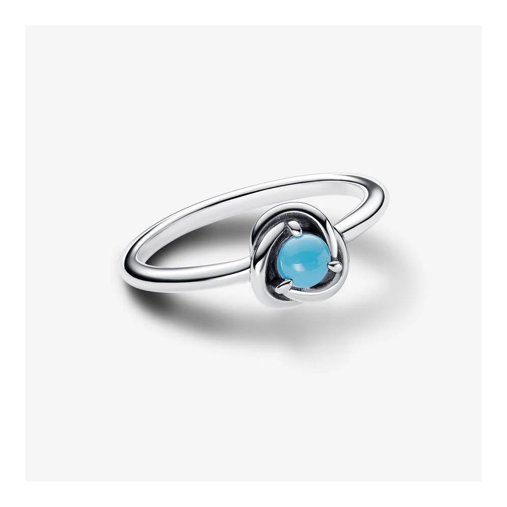 Anel Pandora Círculo Eternidade Azul Turquesa 192993C12-52