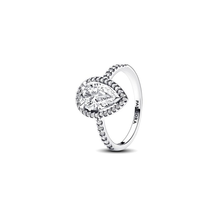 Anel Pandora Sparkling Pear Halo 193012C01