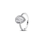 Anel Pandora Sparkling Pear Halo 193012C01