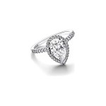 Anel Pandora Sparkling Pear Halo 193012C01